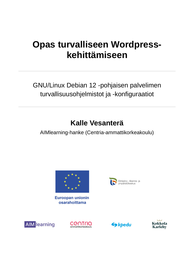 Cover of Opas turvalliseen WordPress‑kehittämiseen